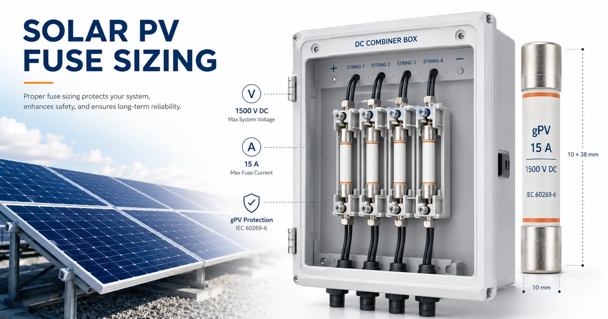 Solar Fuse Types Solar PV Fuse Sizing | gPV Fuse Guide